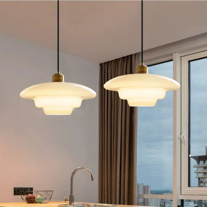 Rayvia White Glass Pendant Lamp