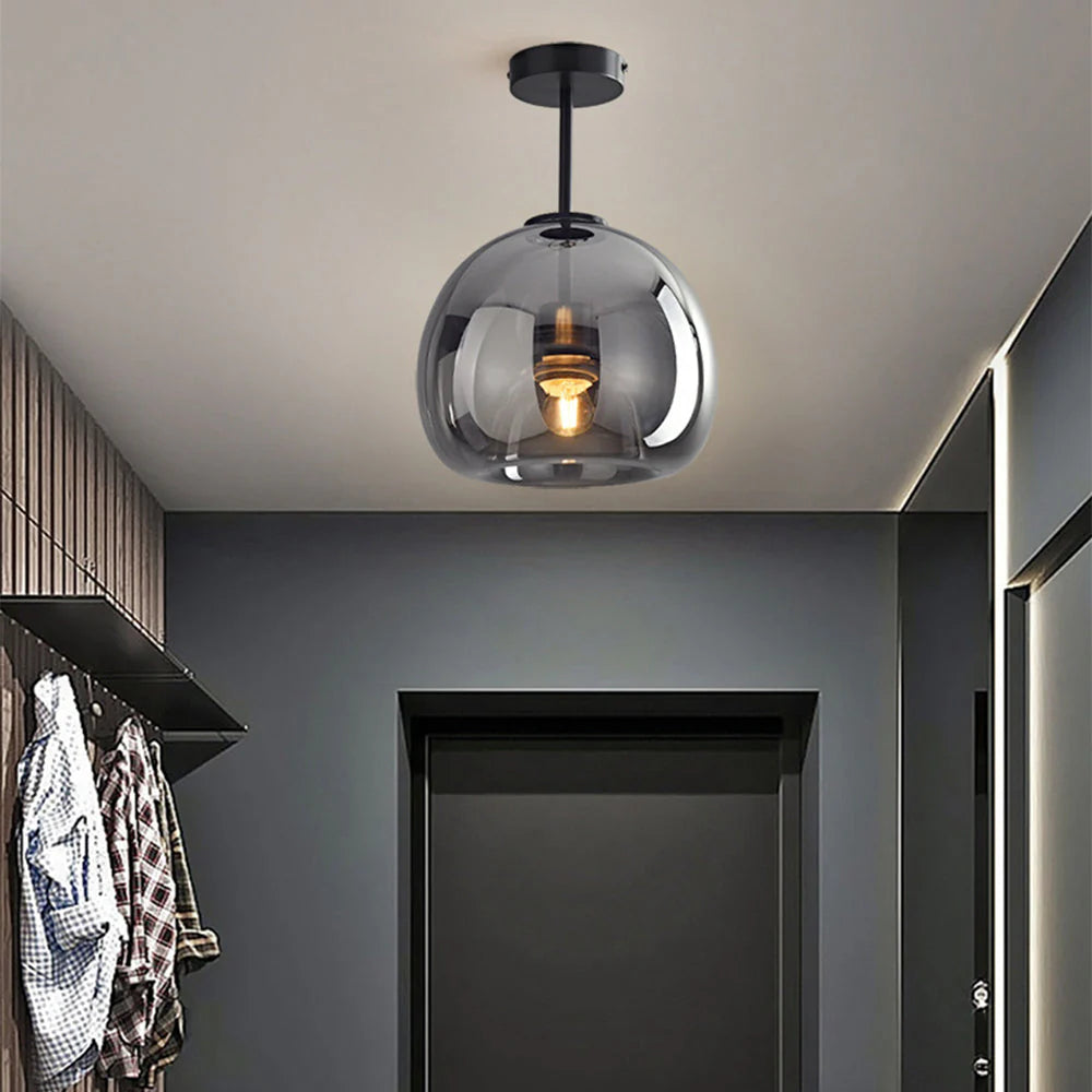 Florynna Modern simple copper glass ceiling light