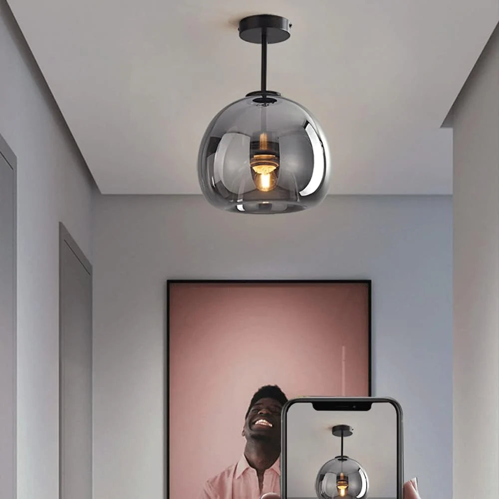 Florynna Modern simple copper glass ceiling light