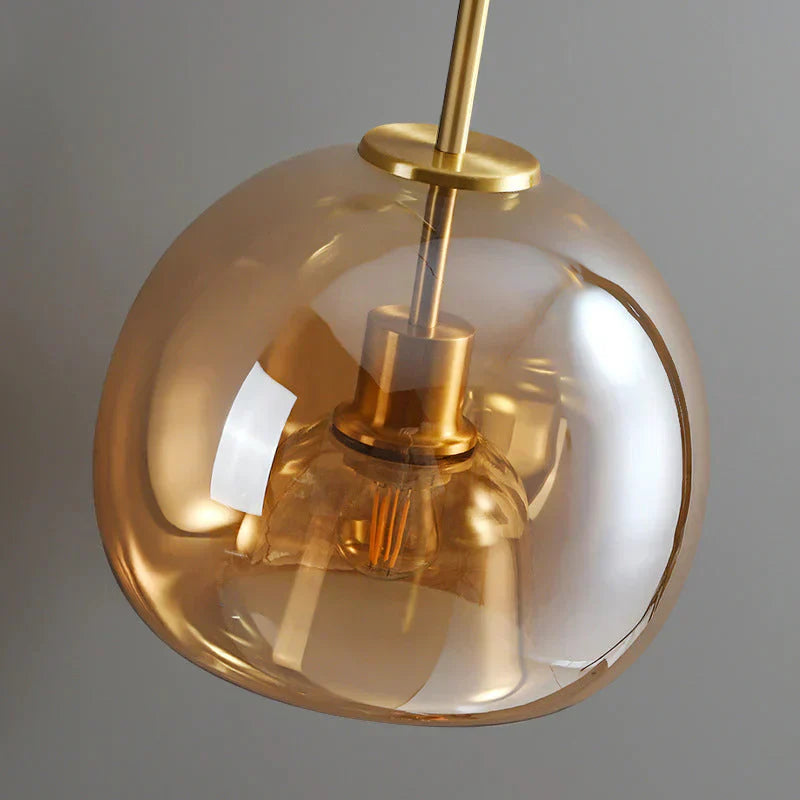 Florynna Modern simple copper glass ceiling light