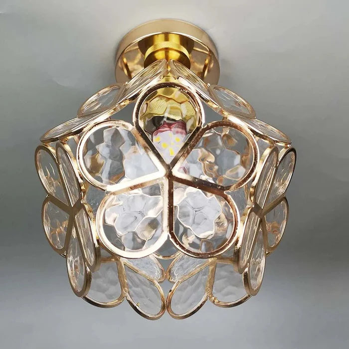 Glimora Floral Style Glass Hall Ceiling Lamp