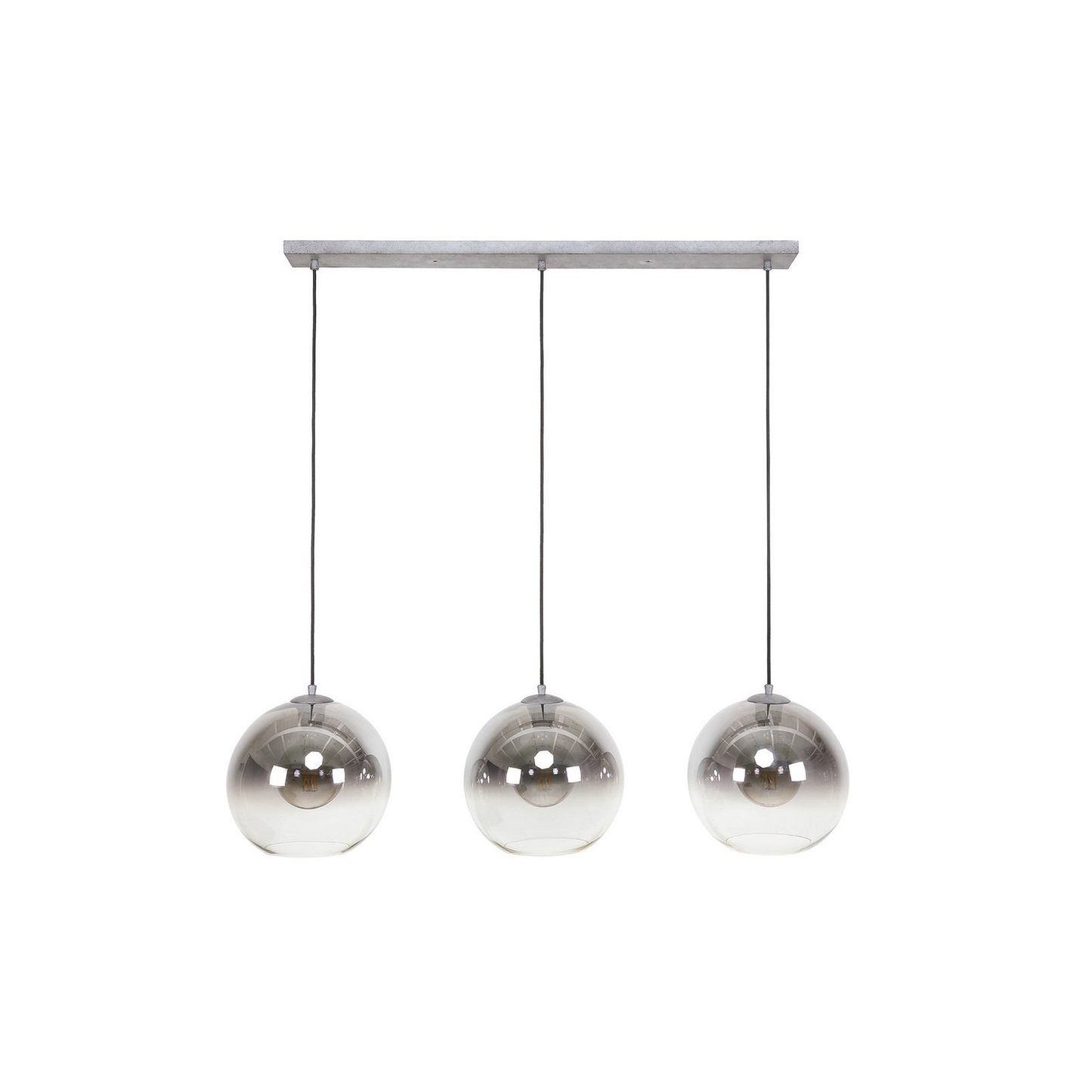 Solestra Pendant Lamp Glass Shade Three Flame