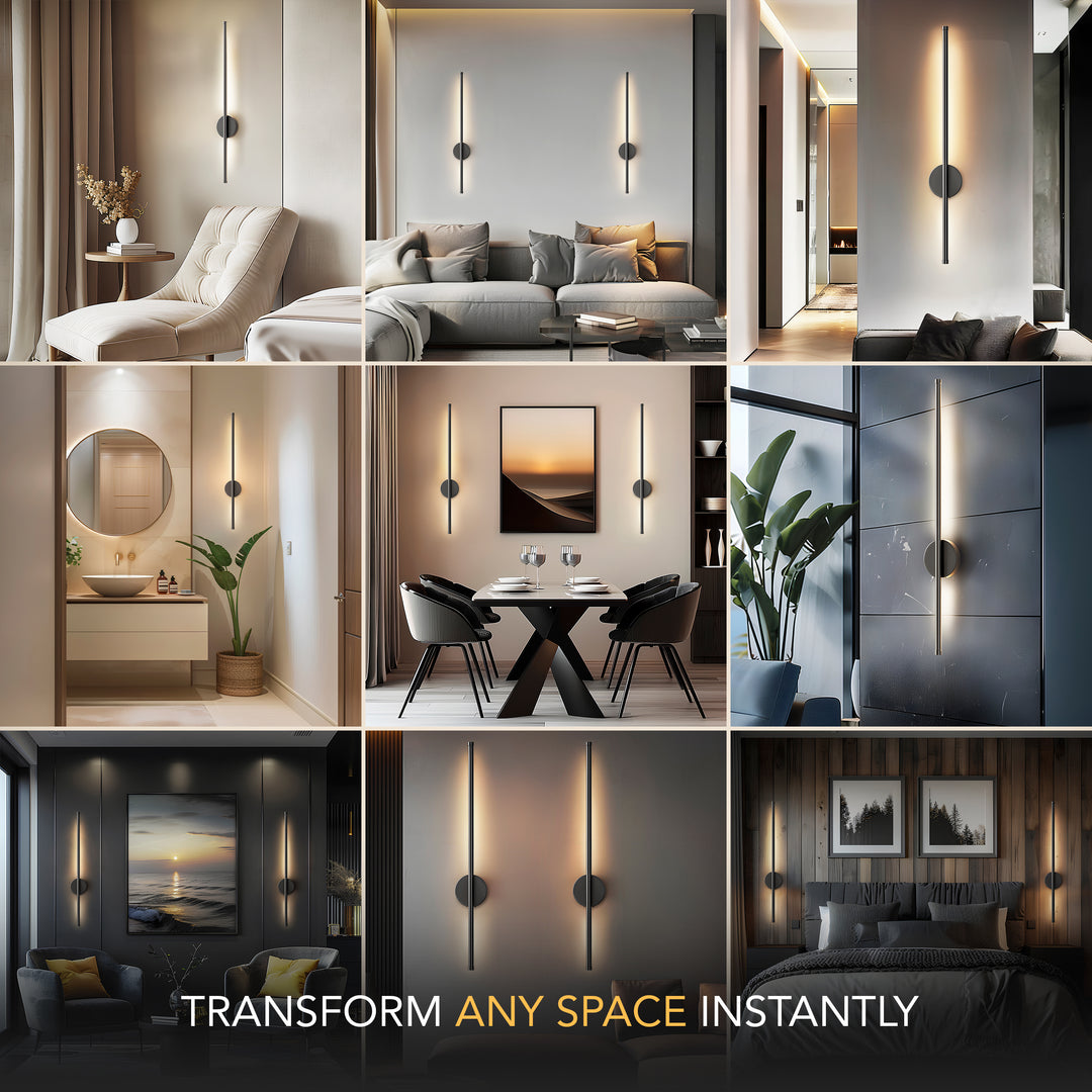 Luxevra Wireless Modern Wall Lights Set Of 2