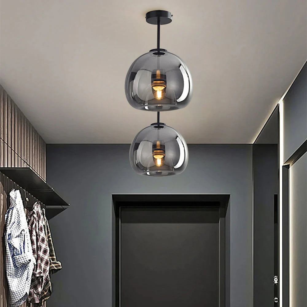 Florynna Modern simple copper glass ceiling light