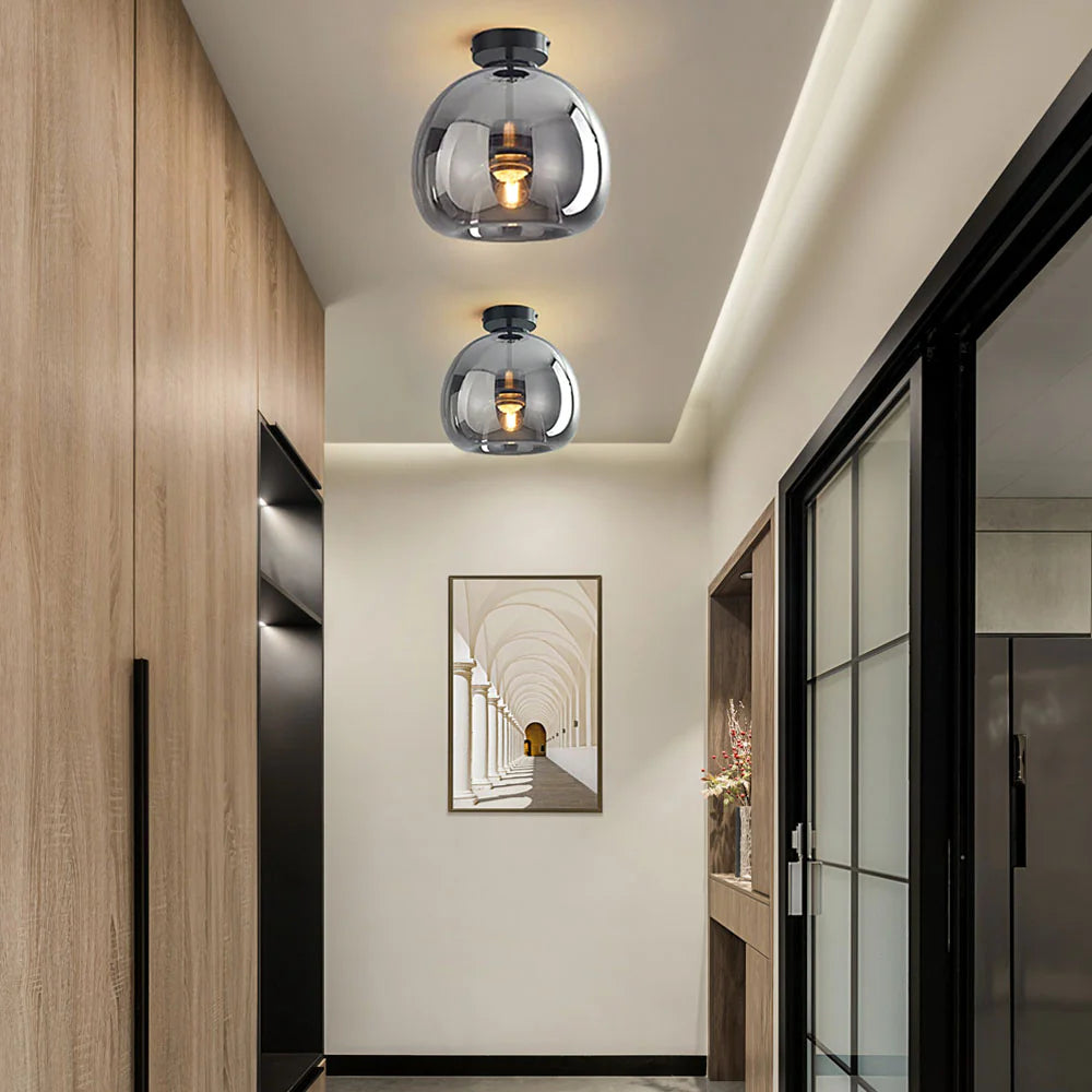 Florynna Modern simple copper glass ceiling light