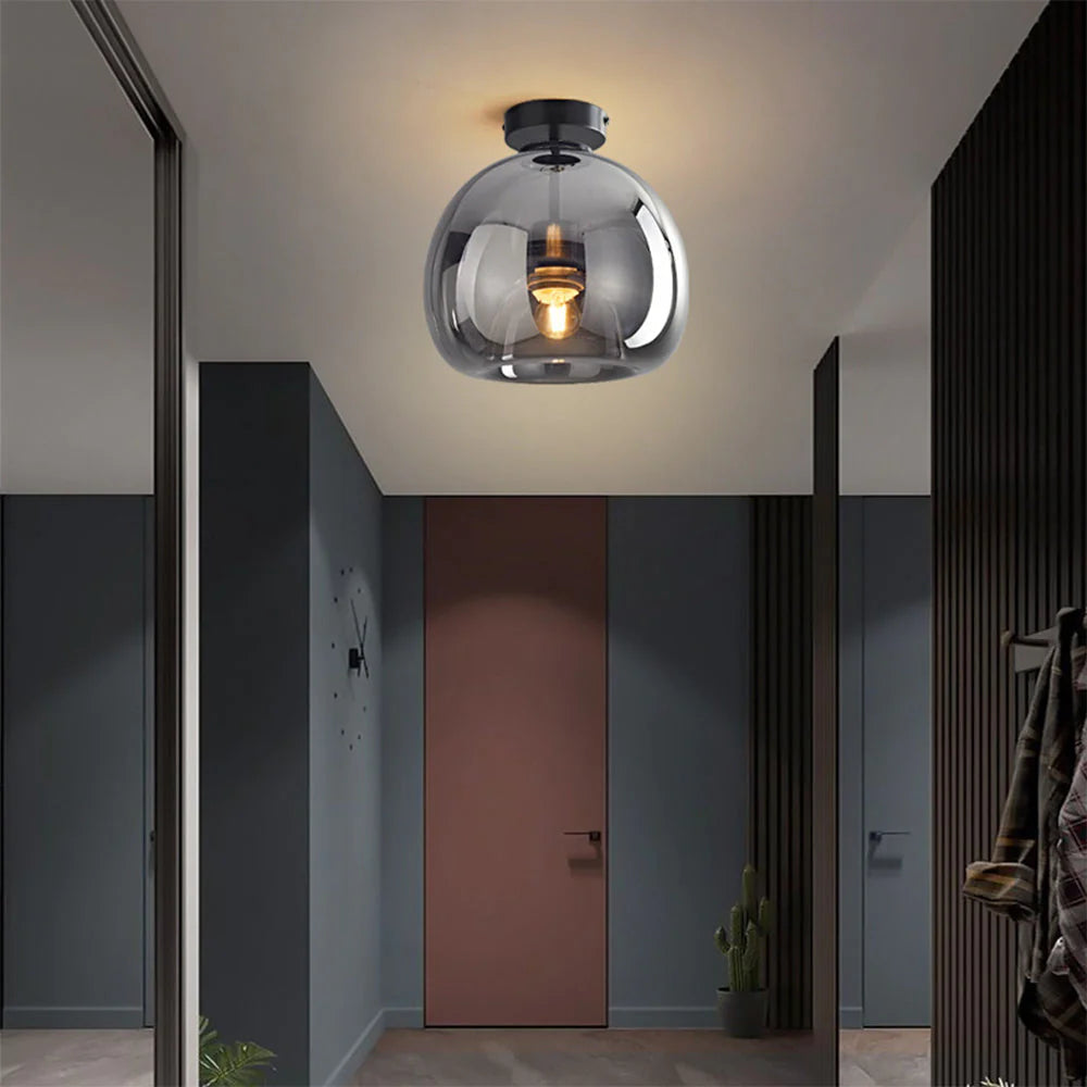 Florynna Modern simple copper glass ceiling light