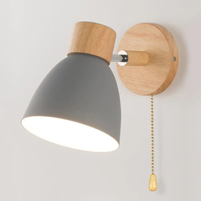 Scandinavian Wooden Wall Lamp