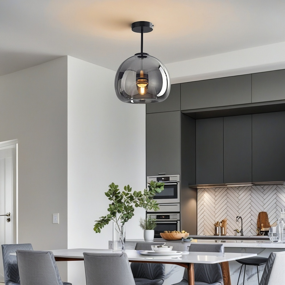 Florynna Modern simple copper glass ceiling light