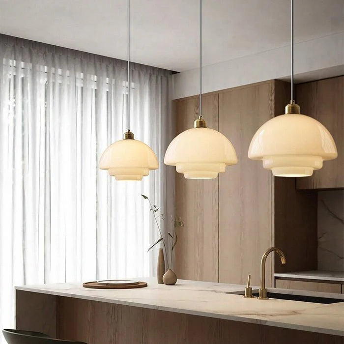 Rayvia White Glass Pendant Lamp