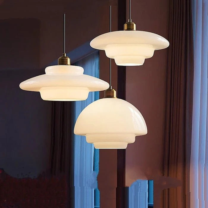 Rayvia White Glass Pendant Lamp