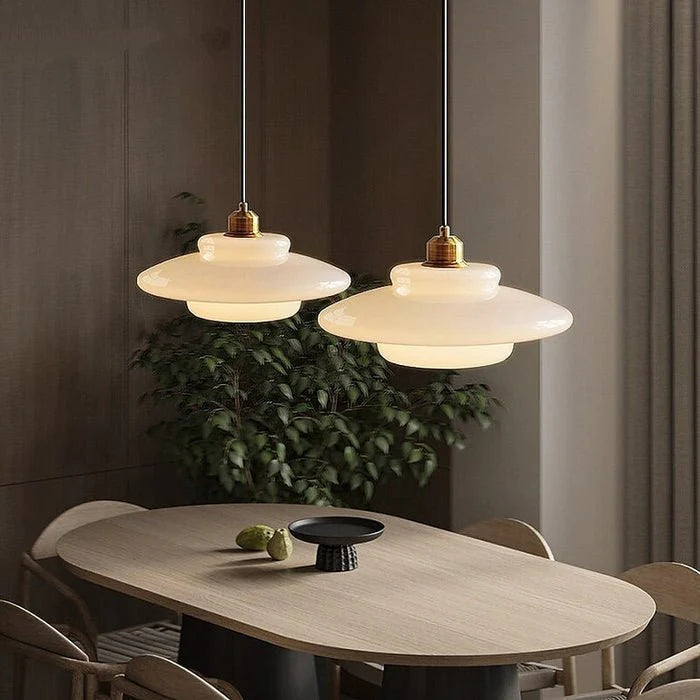 Rayvia White Glass Pendant Lamp