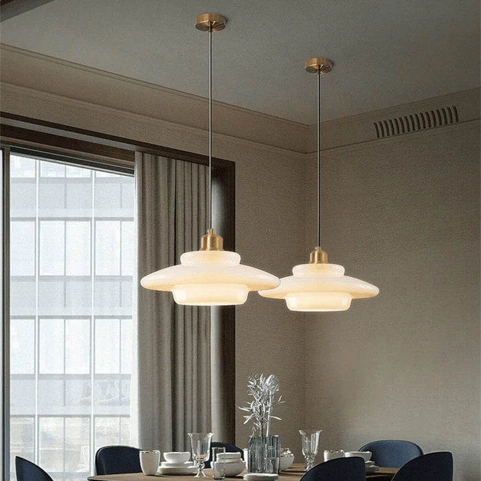 Rayvia White Glass Pendant Lamp