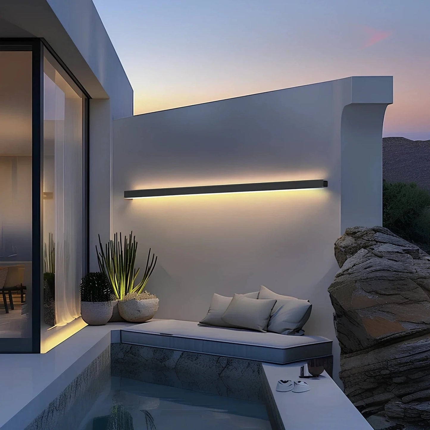 Cresora Aluminum Backlit Modern Wall Lamp