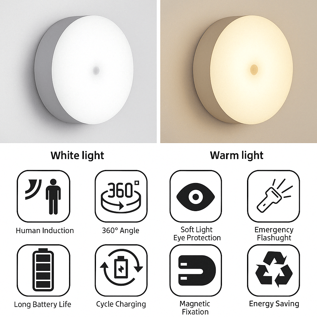 Zyvora Rechargeable Motion Sensor LED Light