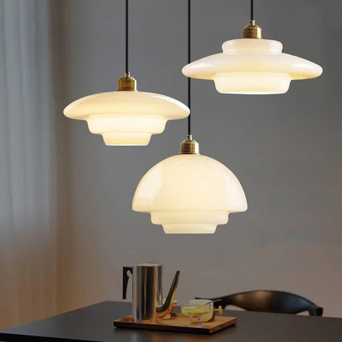 Rayvia White Glass Pendant Lamp