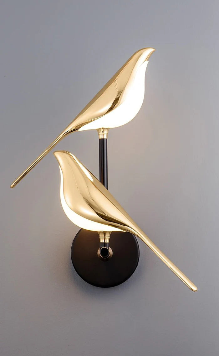 Veyora Modern Wall Lamp in the Shape of Birds