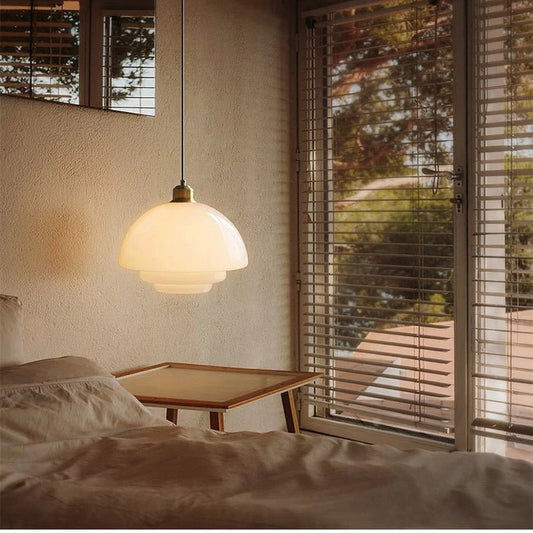 Rayvia White Glass Pendant Lamp