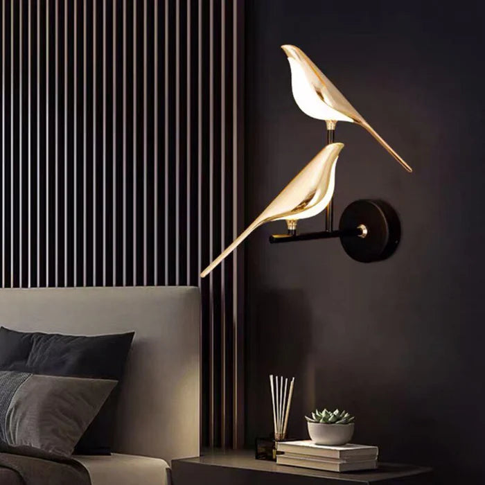 Veyora Modern Wall Lamp in the Shape of Birds